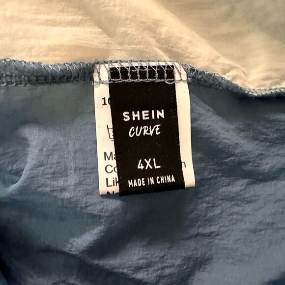 SHEIN plus Plus Colorblock Zip Up Hooded Sports Jacket - Picture 11 of 12